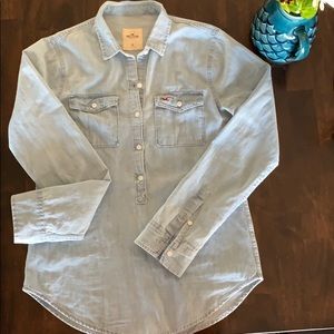 Hollister denim blouse. Cool! Chic looks